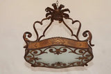 Elegant 1930's French flush wrought iron light