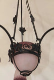 Beautiful French 1920's iron light signed by Rethondes