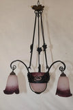 Beautiful French 1920's iron light signed by Rethondes