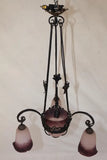 Beautiful French 1920's iron light signed by Rethondes