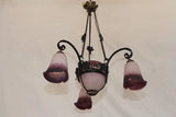 Beautiful French 1920's iron light signed by Rethondes