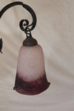 Beautiful French 1920's iron light signed by Rethondes