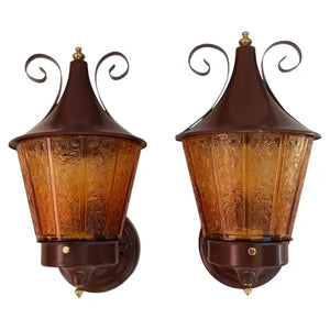 pair of 1950's outdoor sconces