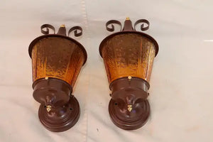 pair of 1950's outdoor sconces