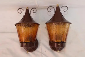 pair of 1950's outdoor sconces