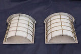 Sexy pair of Mid Century outdoor sconces