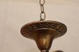 Elegant pair of 1920's Art Deco bronze chandelier