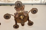 Elegant pair of 1920's Art Deco bronze chandelier