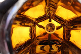 Pair of wrought iron sconces with hands blown glass