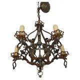 Beautiful 1920's cas iron chandelier