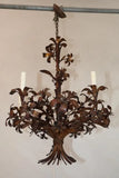 Elegant 1950's Italian iron chandelier