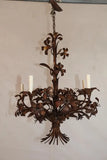 Elegant 1950's Italian iron chandelier