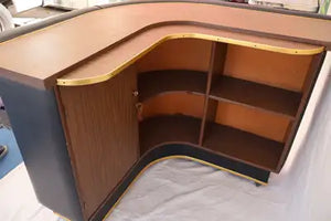 Rare 1960's free standing bar with the original bar stools