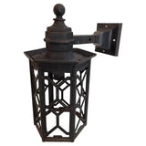 Large 1920's cast iron outdoor sconce