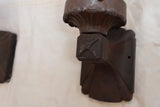 Pair of 1920' cast iron outdoor sconces