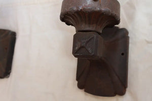 Pair of 1920' cast iron outdoor sconces