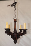 Elegant French turn of the century wood chandelier