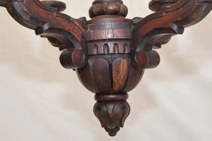 Elegant French turn of the century wood chandelier