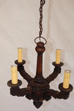 Elegant French turn of the century wood chandelier