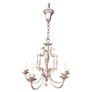 Elegant 1920's silver plated chandelier