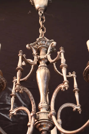 Elegant 1920's silver plated chandelier