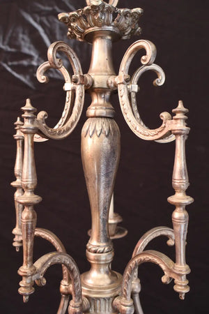 Elegant 1920's silver plated chandelier