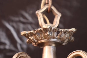 Elegant 1920's silver plated chandelier