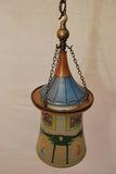 Rare 1920's all glass lantern ( with asian motifs )