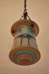 Rare 1920's all glass lantern ( with asian motifs )