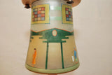 Rare 1920's all glass lantern ( with asian motifs )