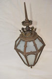 Rare large 1920's bronze outdoor sconce