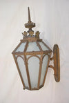 Rare large 1920's bronze outdoor sconce