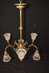 Elegant 1920's brass chandelier