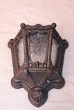 Rare pair of 1920's cast iron outdoor sconces