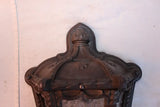 Rare pair of 1920's cast iron outdoor sconces