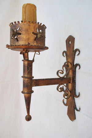 Pair of French iron sconces