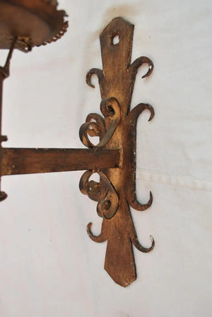 Pair of French iron sconces