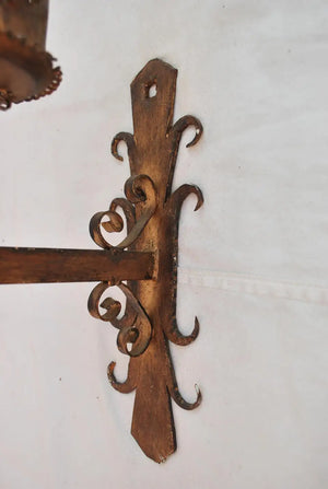 Pair of French iron sconces