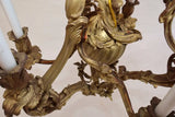 Beautiful and rare turn of the Century French Bronze chandelier