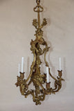 Beautiful and rare turn of the Century French Bronze chandelier
