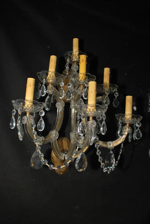 Beautiful large pair of 1940's Marie Antoinette style sconces