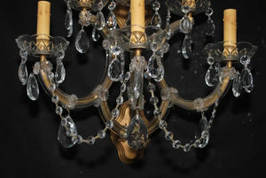 Beautiful large pair of 1940's Marie Antoinette style sconces