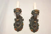 Elegant pair of 1920's plaster sconces