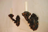 Elegant pair of 1920's plaster sconces