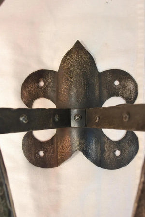 large pair of French wrought iron sconces