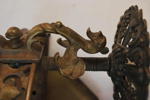 Pair of 1920's brass sconces with dragons