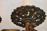 Pair of 1920's brass sconces with dragons