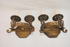 Pair of 1920's brass sconces with dragons