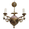 Elegant 1940's brass chandelier