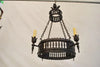 Elegant French 1920's all hands forged wrought iron chandelier